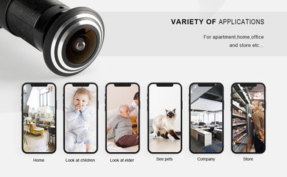 1080P Upgrade Door Eye Viewer Camera WiFi,180° Wide Angle Door Peephole Camera with Motion Detection,2M USB Cable and DC 5V Power Included,Easy to Connect Via Tuya Smart APP
